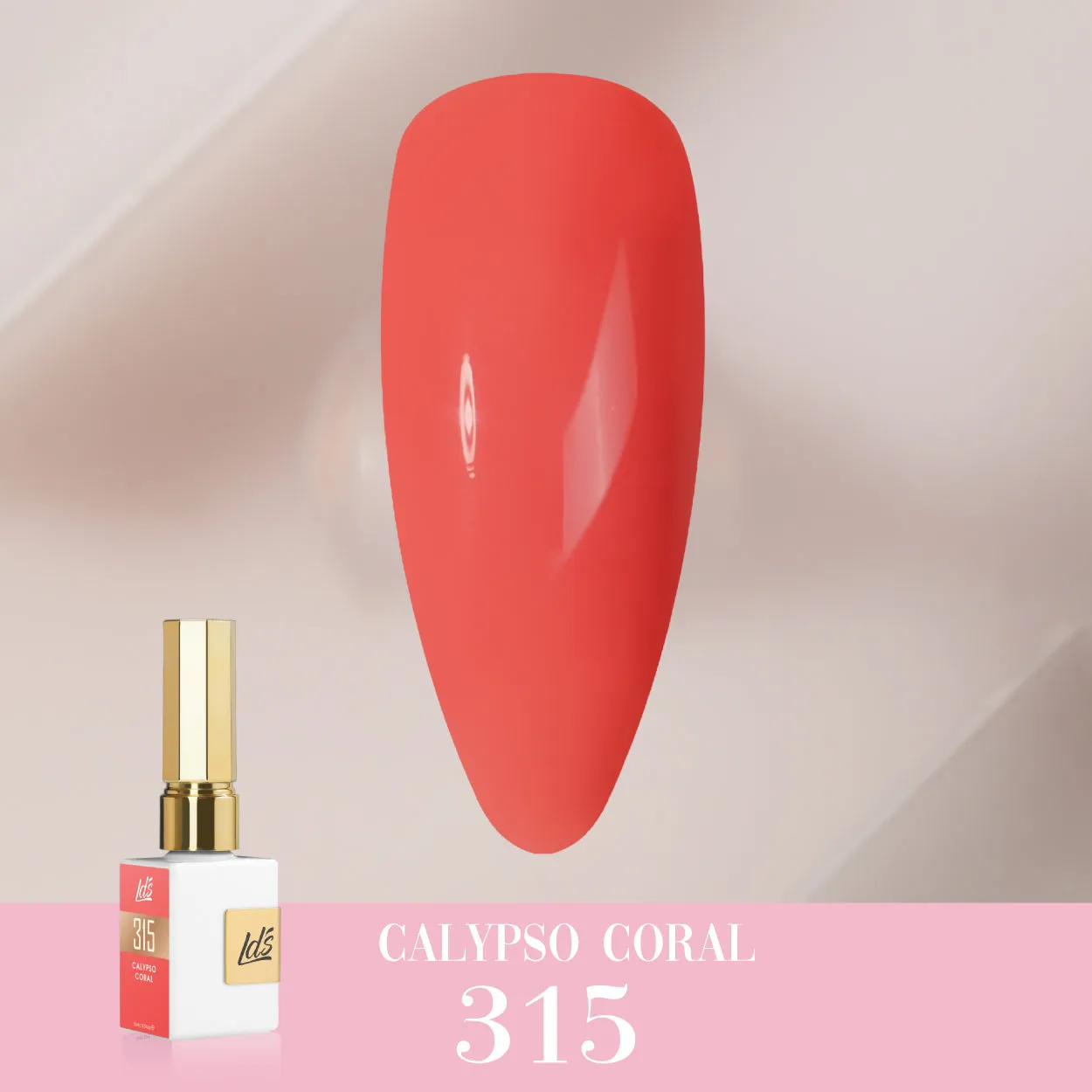 LDS Color Craze Gel Nail Polish - 315 Calypso Coral - 0.5oz