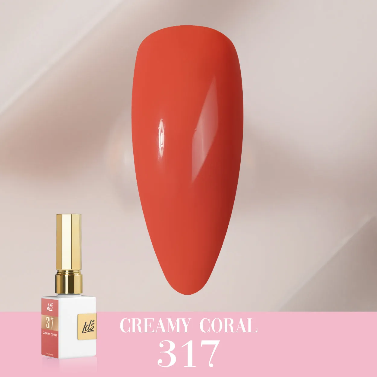 LDS Color Craze Gel Nail Polish - 317 Creamy Coral - 0.5oz