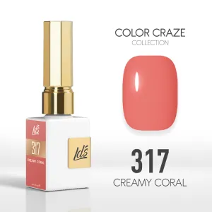LDS Color Craze Gel Nail Polish - 317 Creamy Coral - 0.5oz