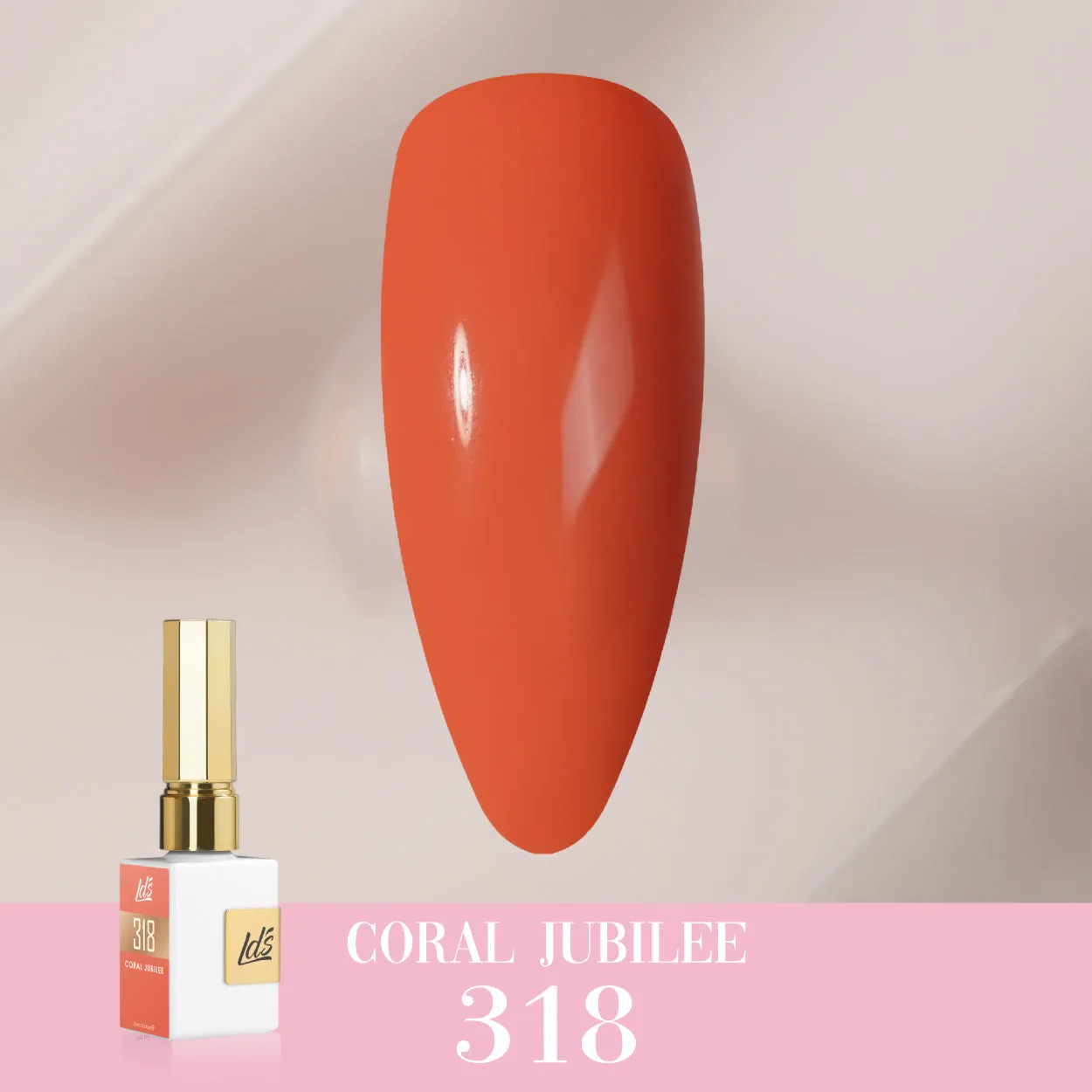 LDS Color Craze Gel Nail Polish - 318 Coral Jubilee - 0.5oz