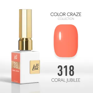 LDS Color Craze Gel Nail Polish - 318 Coral Jubilee - 0.5oz