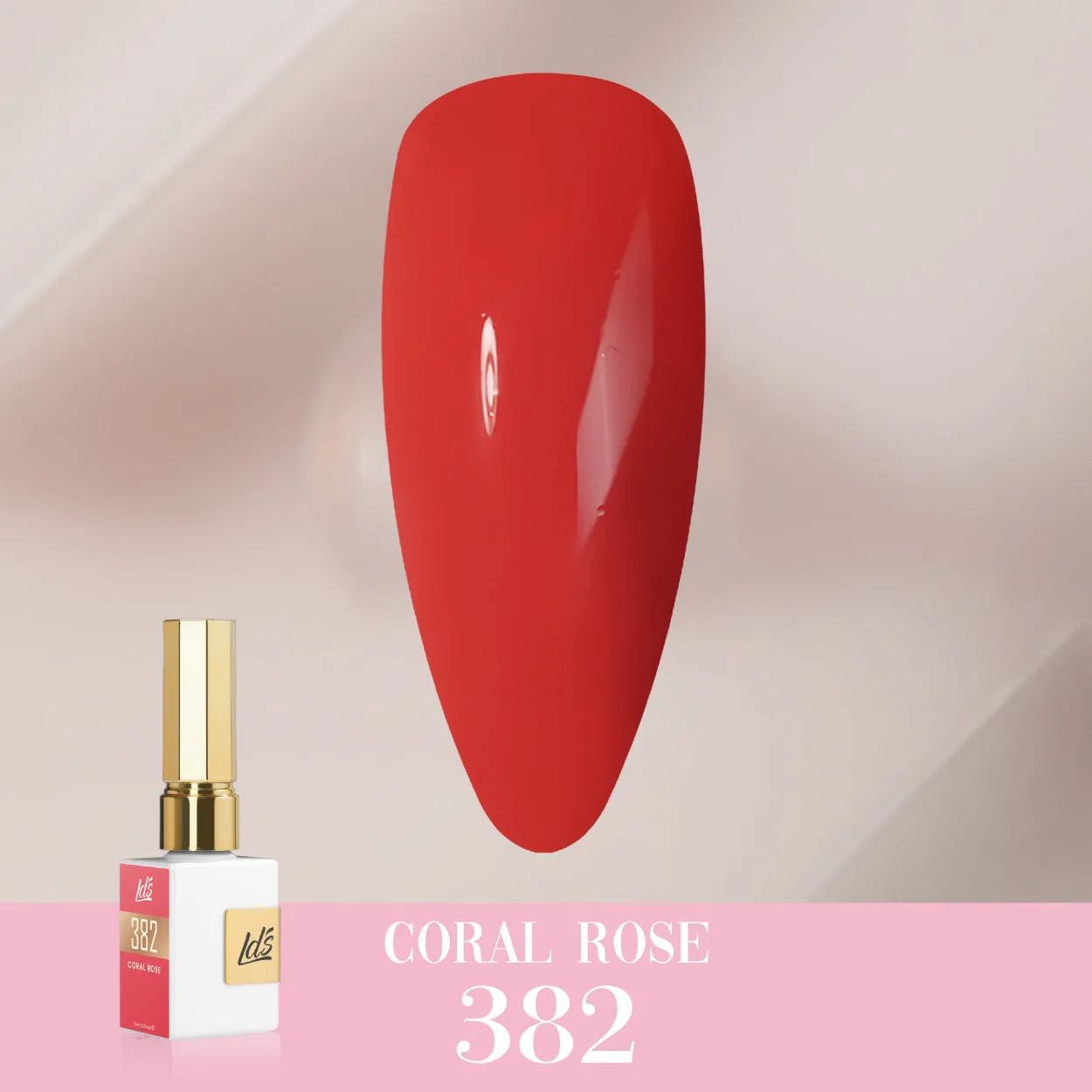 LDS Color Craze Gel Nail Polish - 382 Coral Rose - 0.5oz