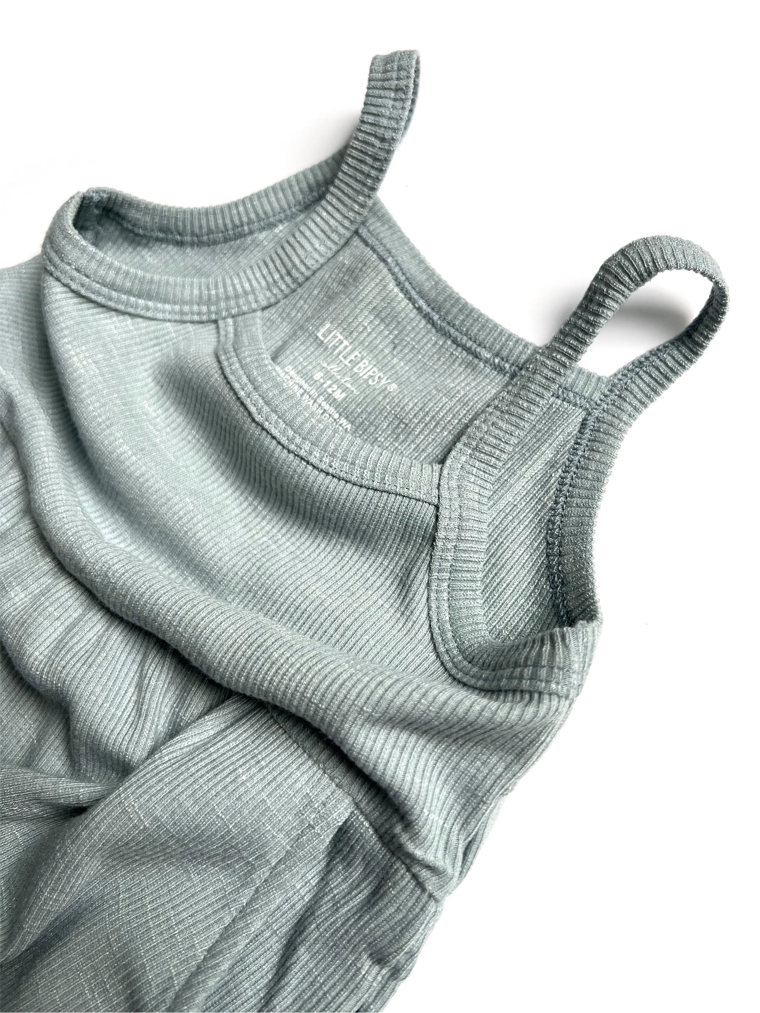 Little Bipsy Ribbed Tank Dress - Sea Side