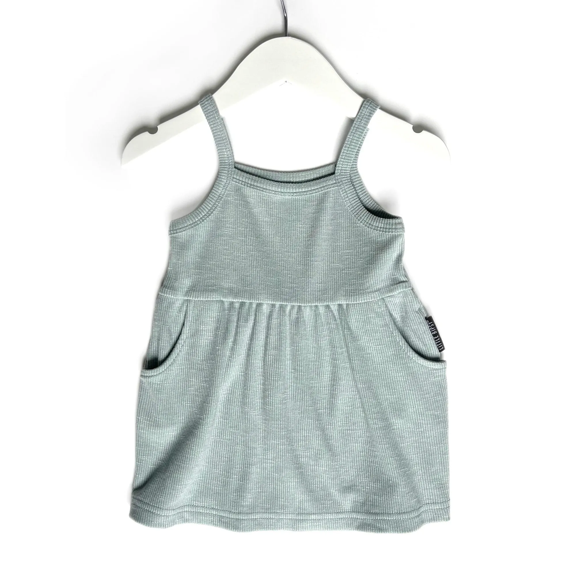 Little Bipsy Ribbed Tank Dress - Sea Side