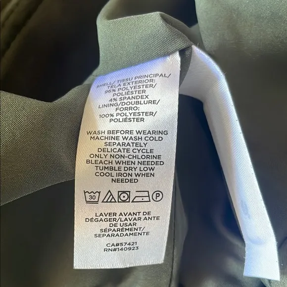 LOFT Green Leather Jacket with Biker Style and Asymmetrical Zipper