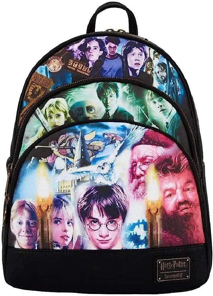 LOUNGEFLY HARRY POTTER: TRILOGY TRIPLE POCKET MINI BACKPACK
