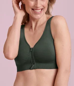 Lynn Post Mastectomy Front Zip Bra In Jungle - Anita