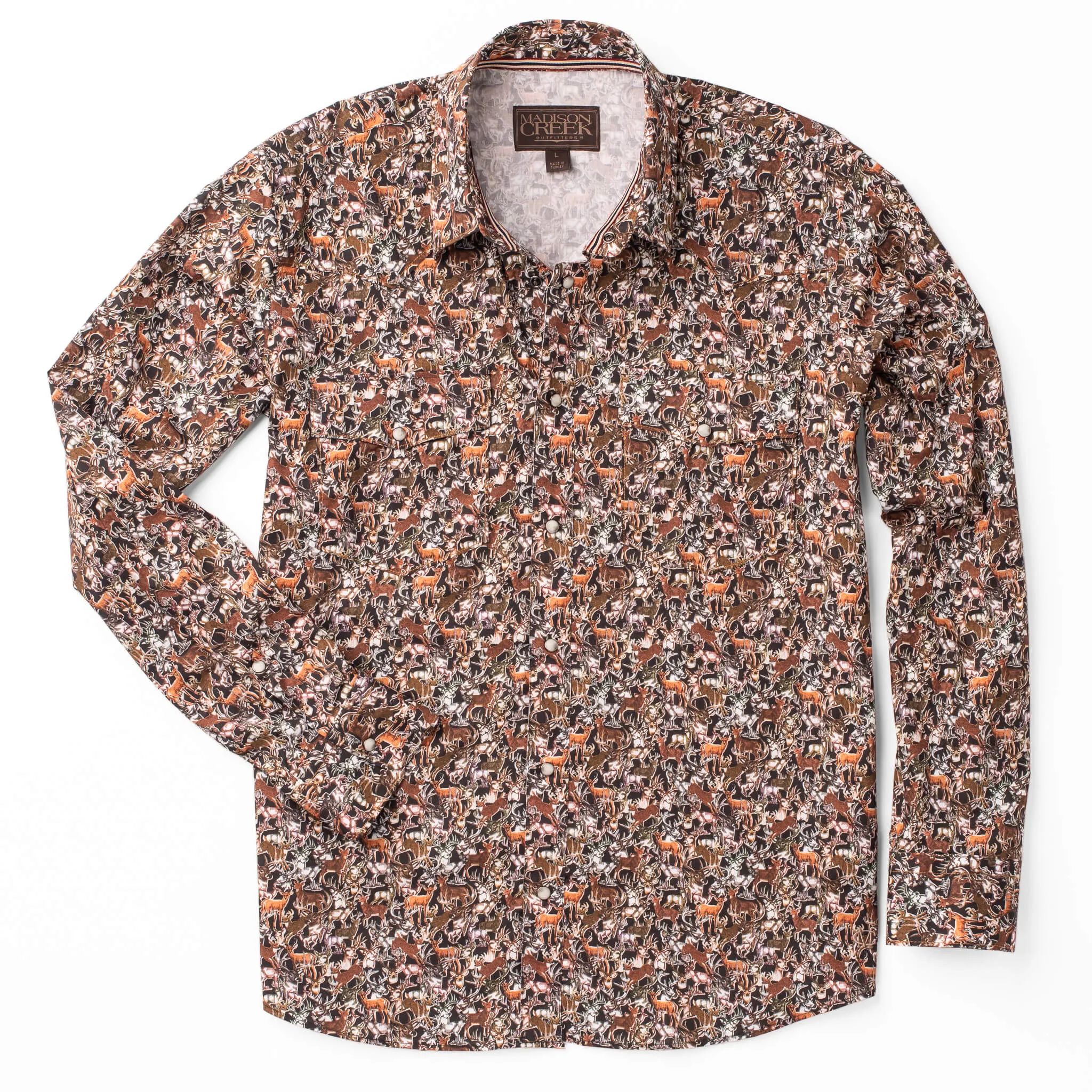 Madison Creek - Men's Bisley Deer Print Shirt