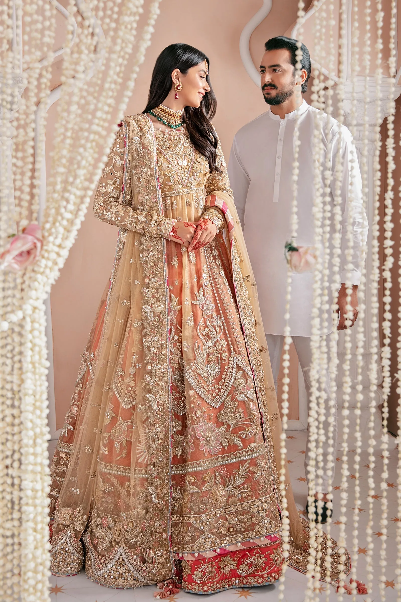 Masakali (ZB-12) | Zaha Bridal Nikkah Luxury RTW Collection | Stitched Embellished Suits