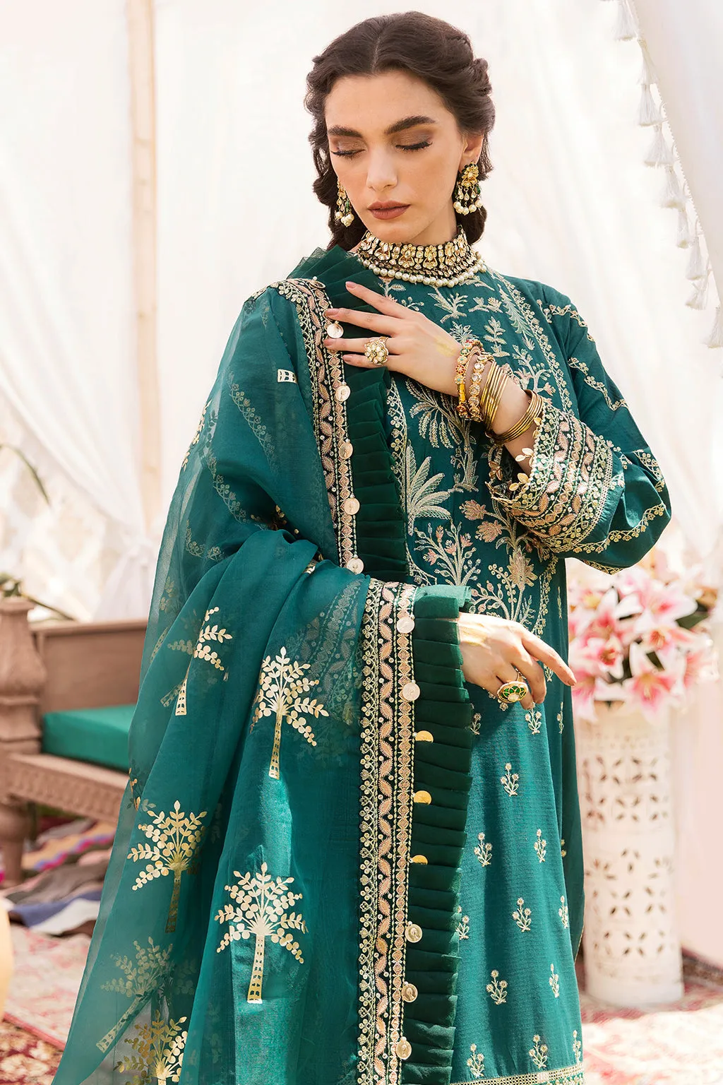 MEERAS  | Afrozeh Gul Bahar Festive Collection 2022 | Unstitched Embroidered Lawn Suits