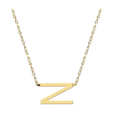 Metal Sideways Letter Necklace