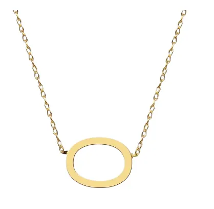 Metal Sideways Letter Necklace