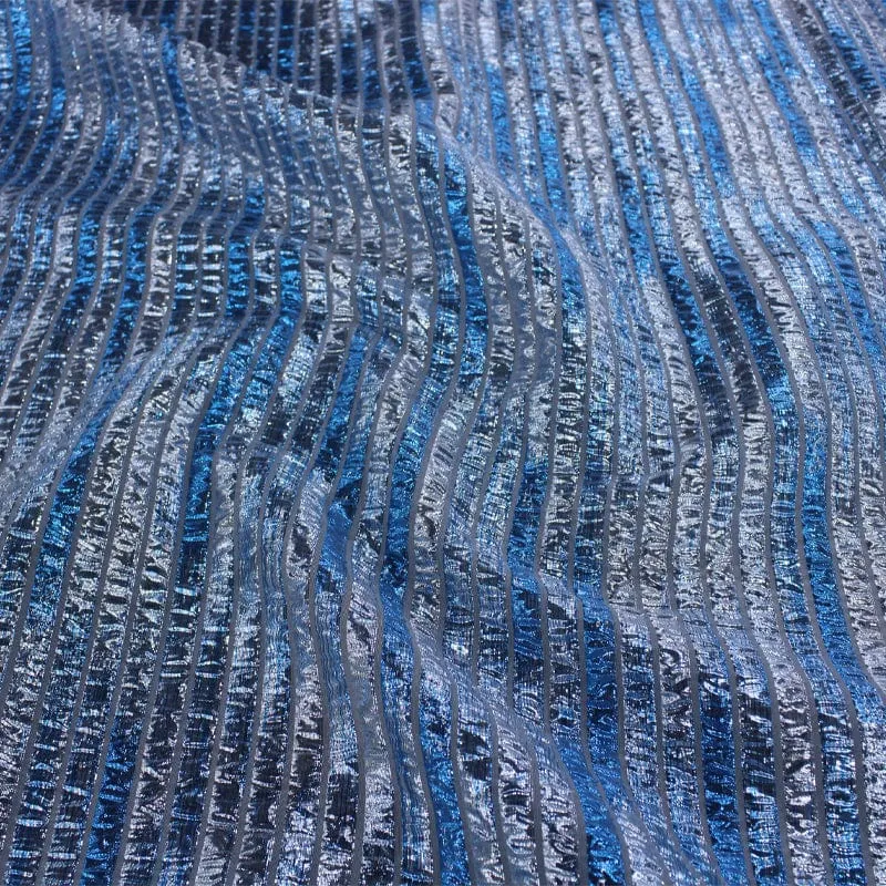 Metallic Foil Stripe Brocade Fabric 150cm