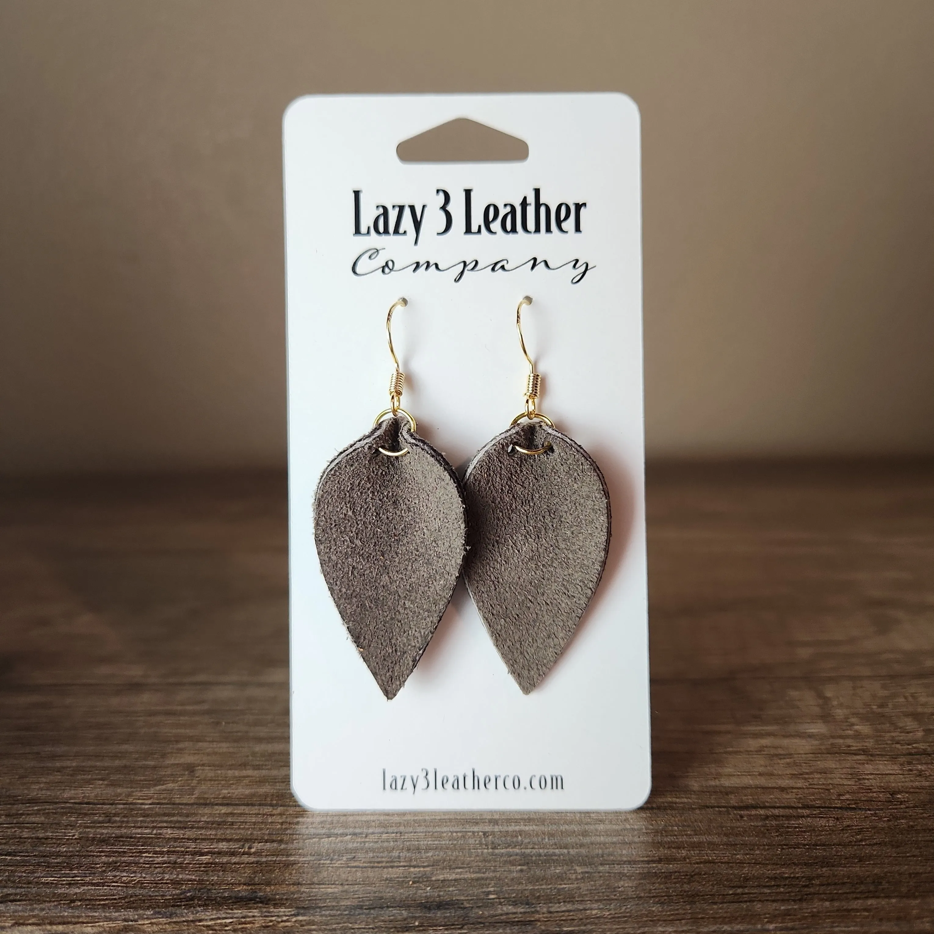 Mini Teardrop Leather Earring