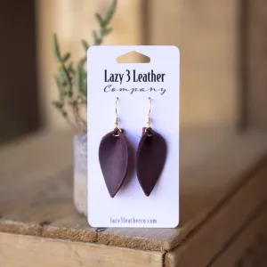 Mini Teardrop Leather Earring