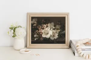 Moody Florals Vintage Art Print