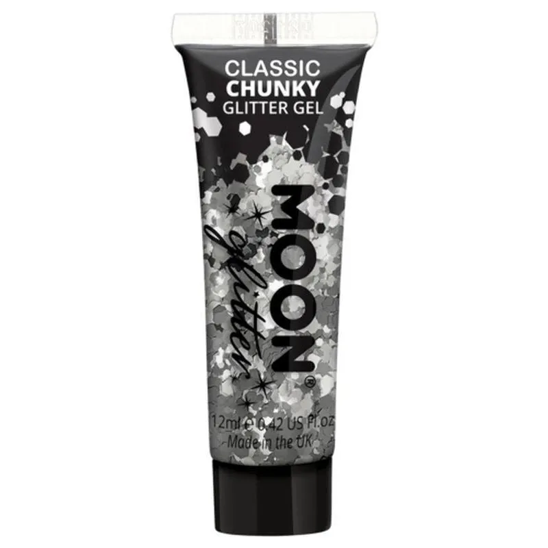 Moon Glitter Classic Chunky Glitter Gel, Silver
