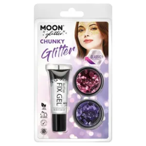 Moon Glitter Classic Chunky Glitter, Pink, Lavender