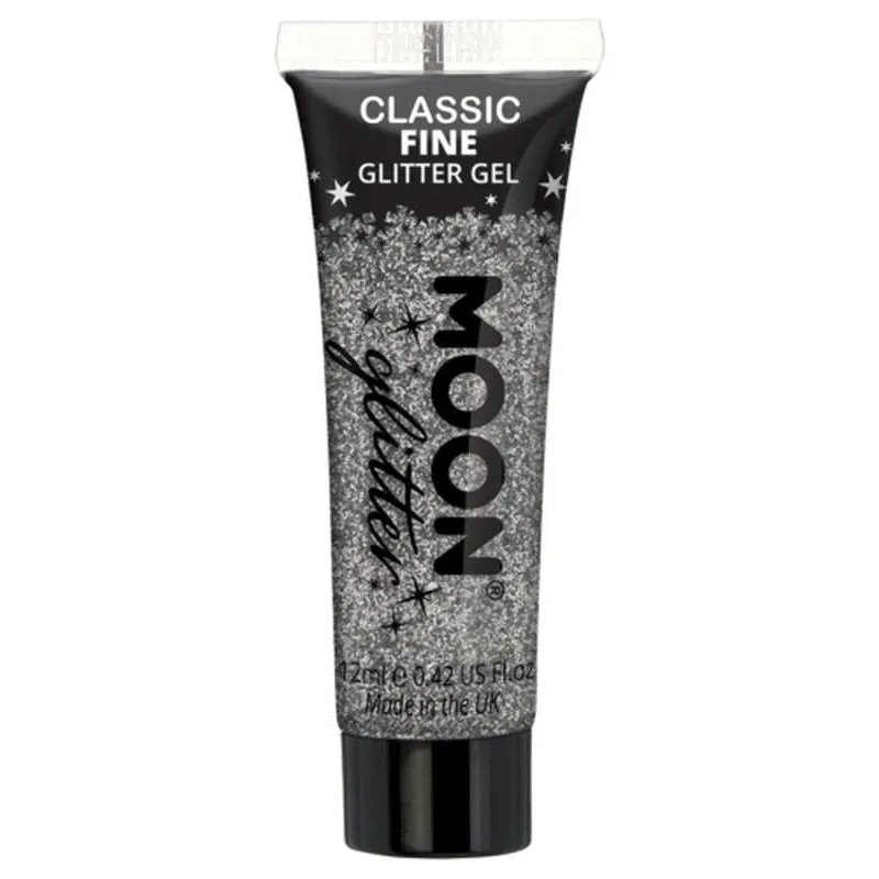 Moon Glitter Classic Fine Glitter Gel, Silver