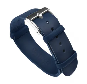 Navy Blue Leather NATO¨ style Watch Band