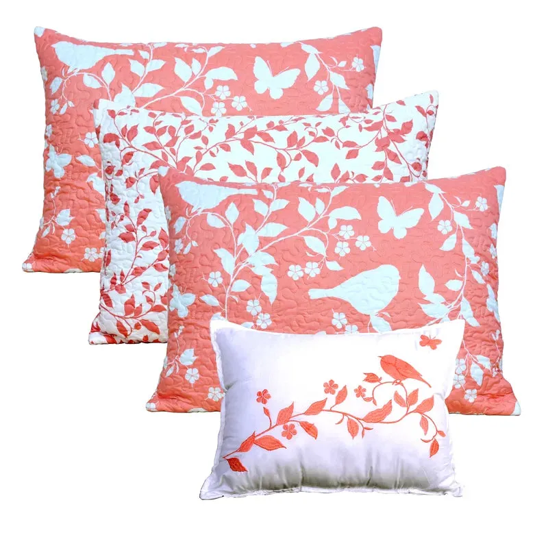 New Wayfair Rhonda Microfiber 6 Piece Coverlet / Bedspread Set for Daybed in Coral! Retails $187 