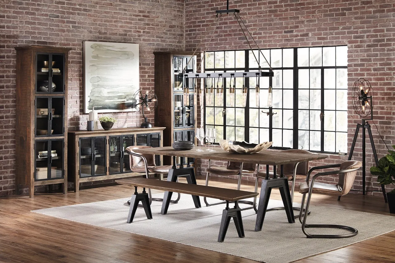 Nisky Leather Dining Chair - Jet Brown