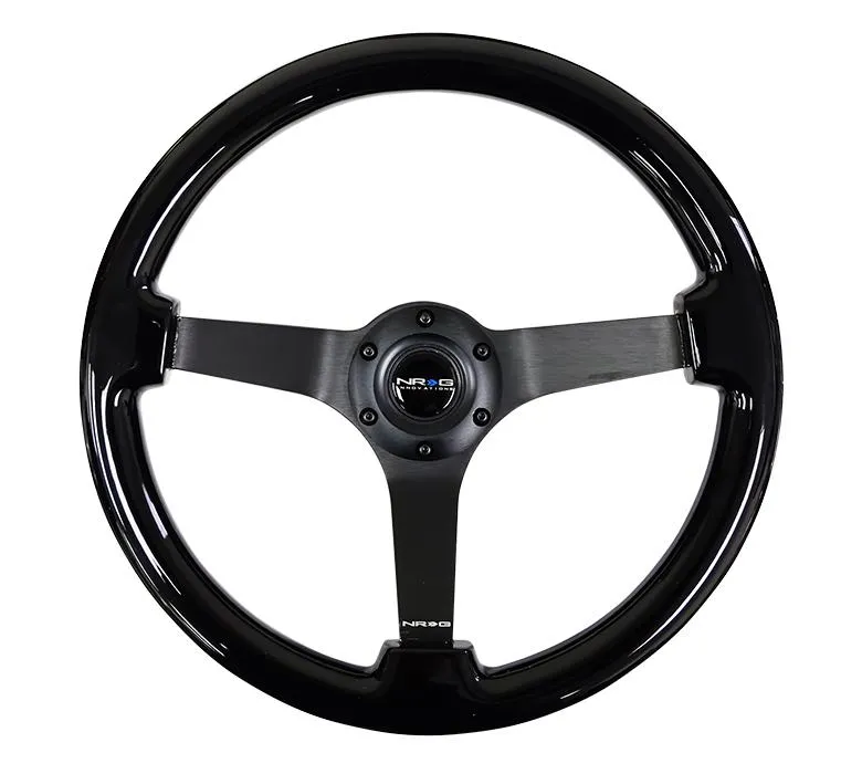NRG RST-036BK-BK 350mm Black Wood Grain Steering Wheel