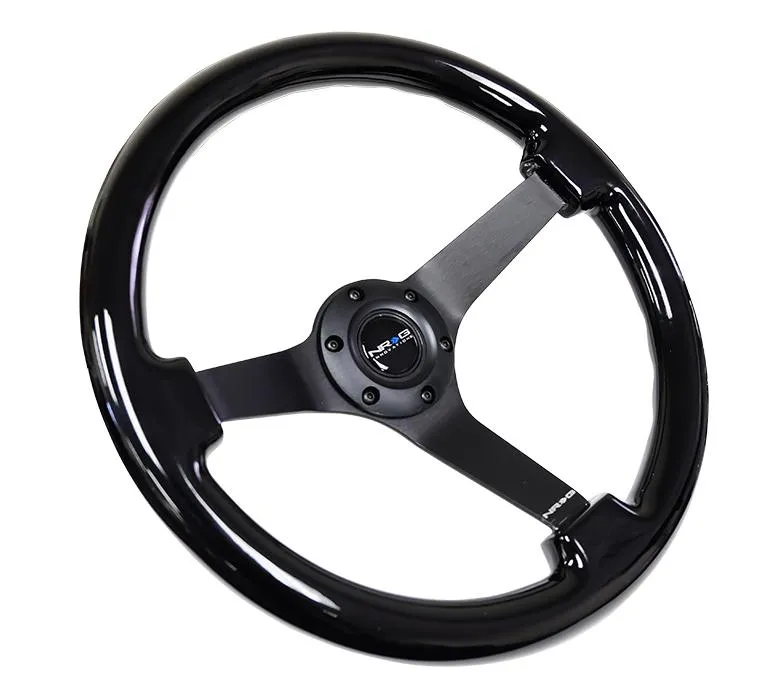 NRG RST-036BK-BK 350mm Black Wood Grain Steering Wheel