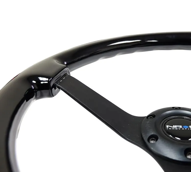 NRG RST-036BK-BK 350mm Black Wood Grain Steering Wheel