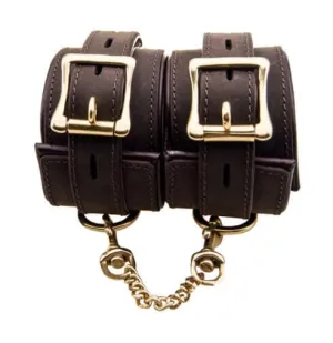 Nubuck Leather Wrist Restraints with Soft Padding for Comfort