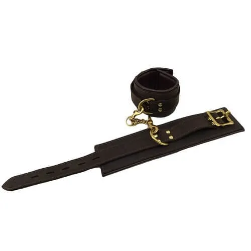 Nubuck Leather Wrist Restraints with Soft Padding for Comfort