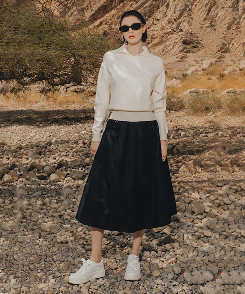 OBER Golf Long Field Skirt - Black