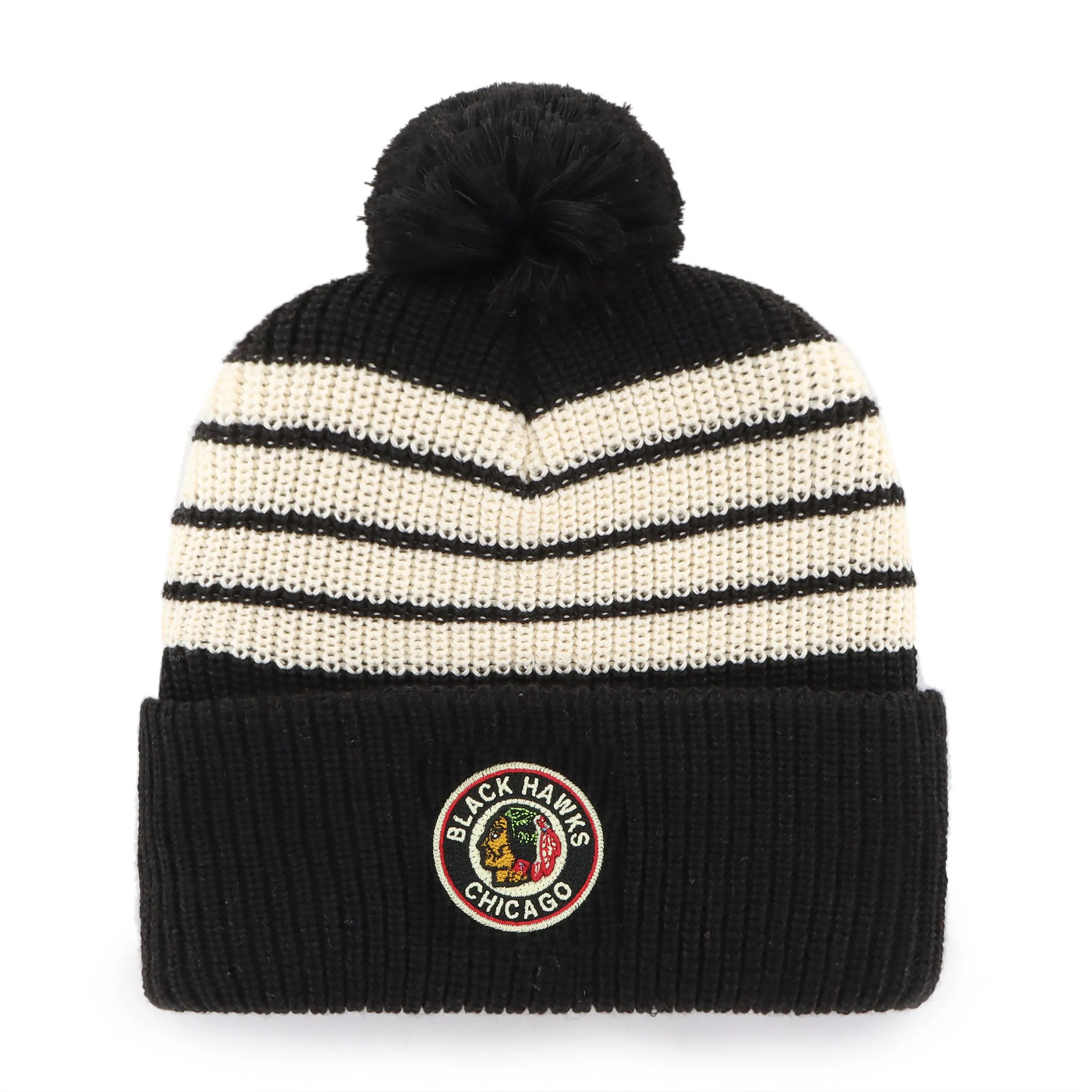 OLD TIME HOCKEY CHICAGO BLACKHAWKS VINTAGE BARN '47 CUFF KNIT
