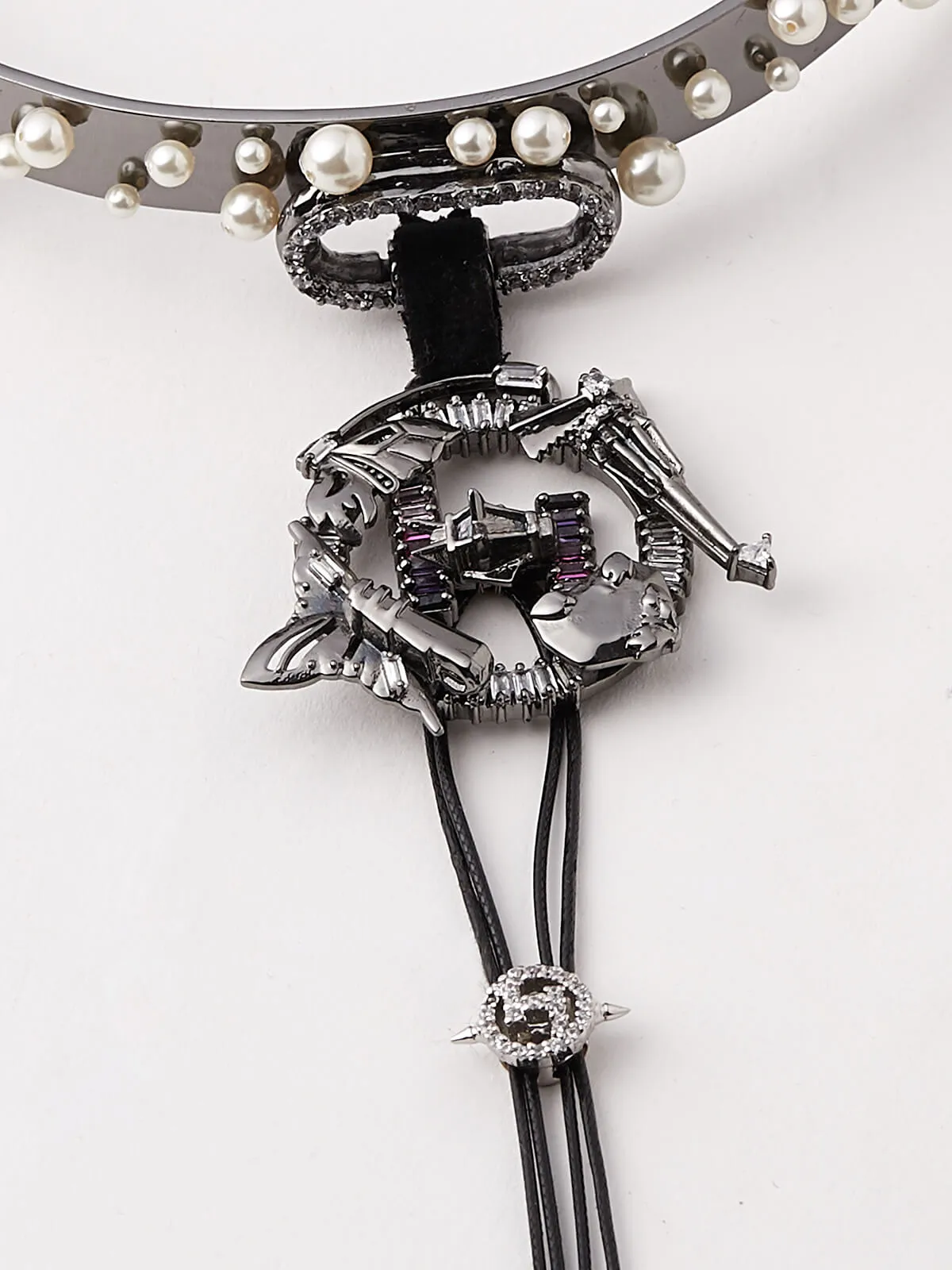 Outhouse   I    OH V Abberton Iridescent Nova Chord Choker Gunmetal New OHAW19CH071
