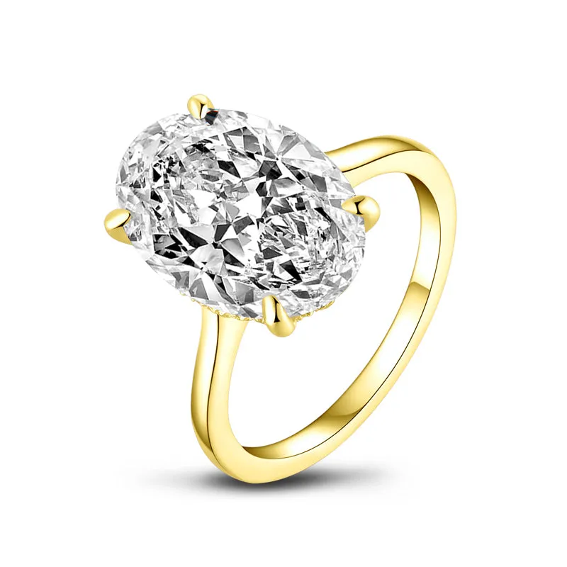 Oval Cut Moissanite Diamond Ring