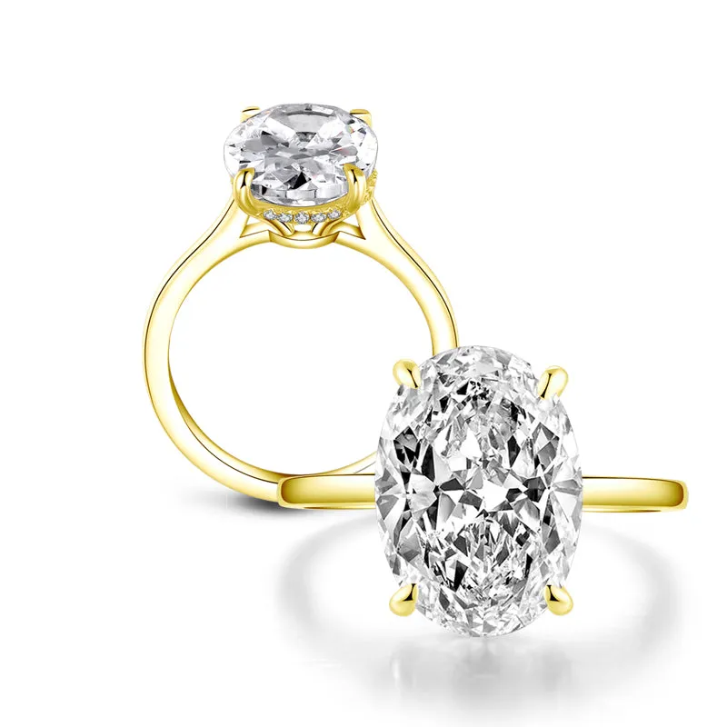 Oval Cut Moissanite Diamond Ring