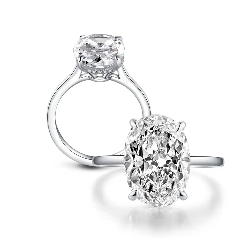 Oval Cut Moissanite Diamond Ring
