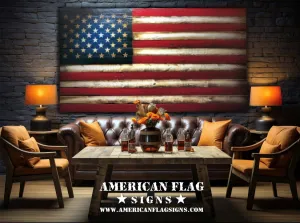 Oversized American Flag Sign