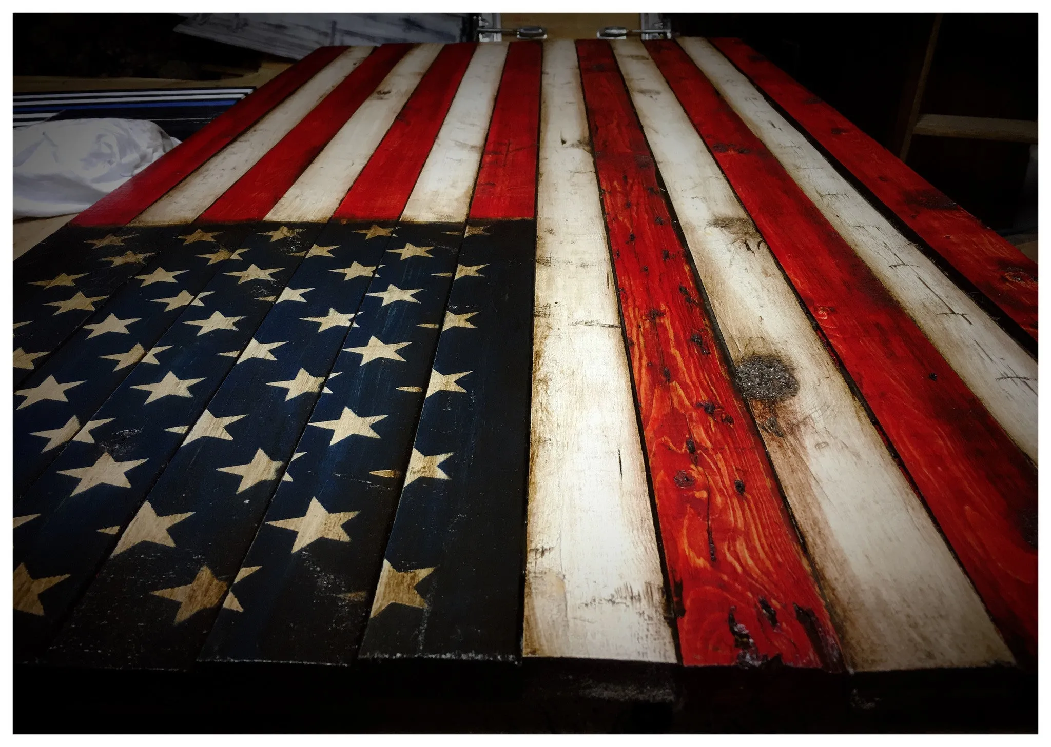 Oversized American Flag Sign