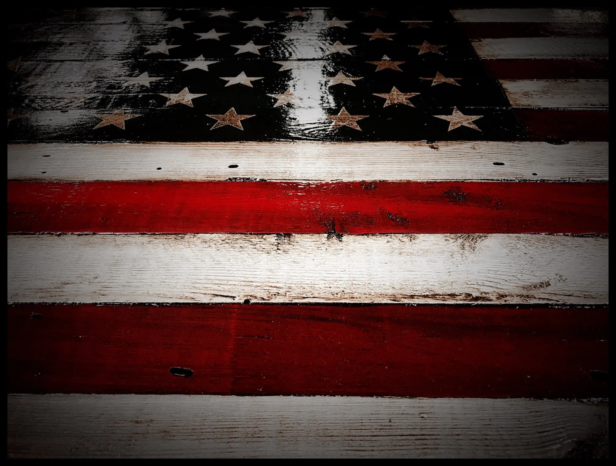 Oversized American Flag Sign
