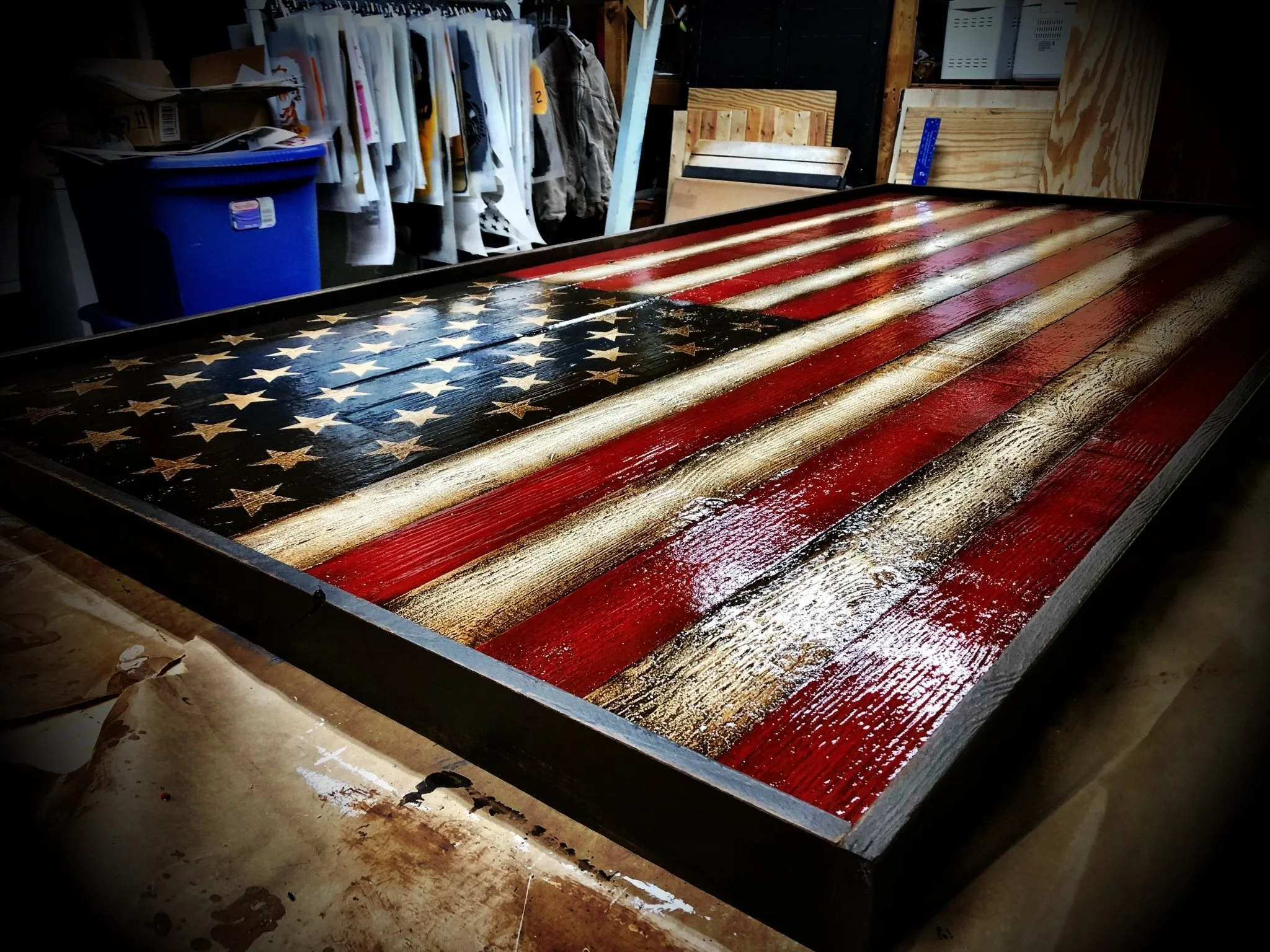Oversized American Flag Sign