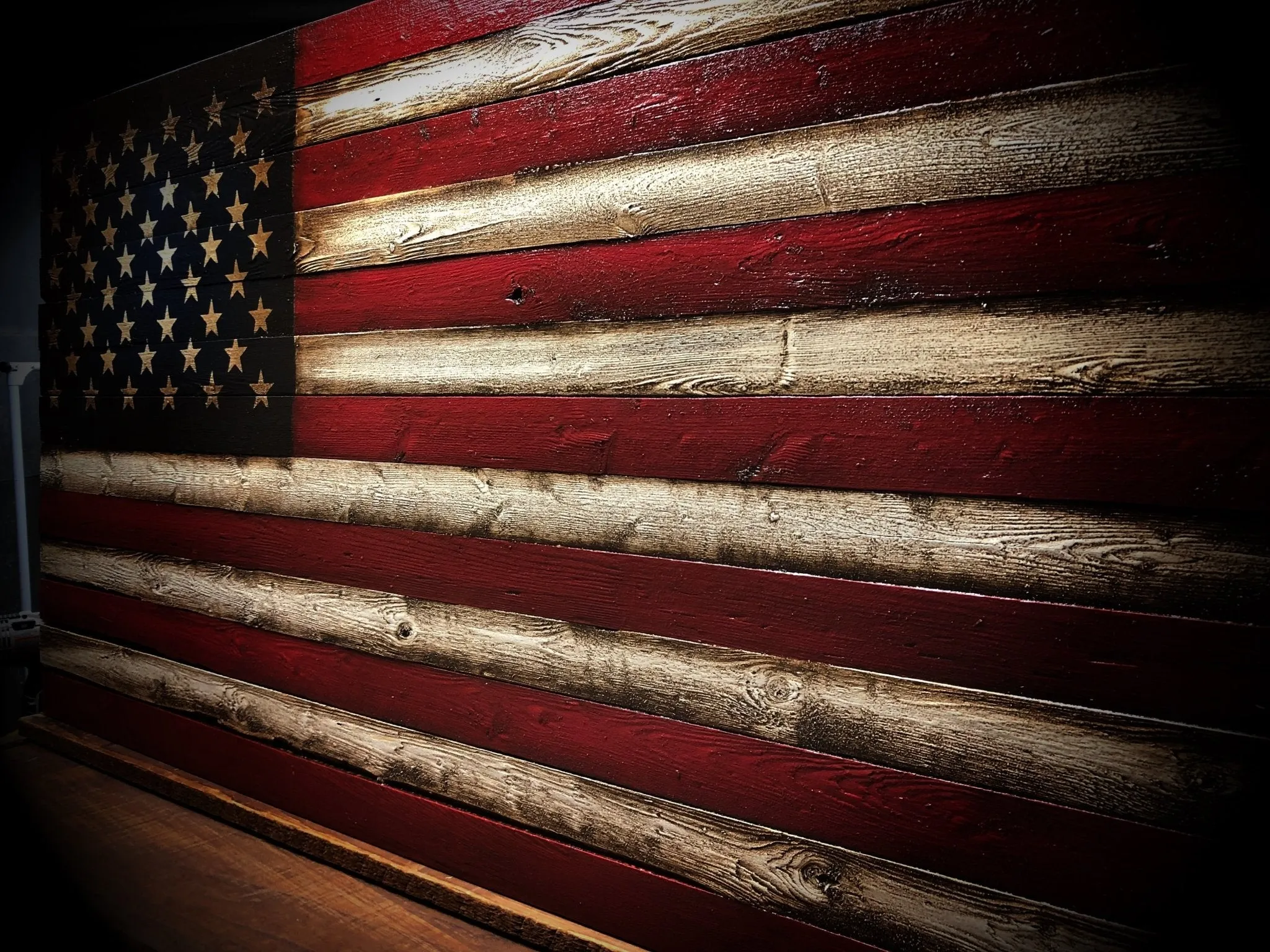 Oversized American Flag Sign
