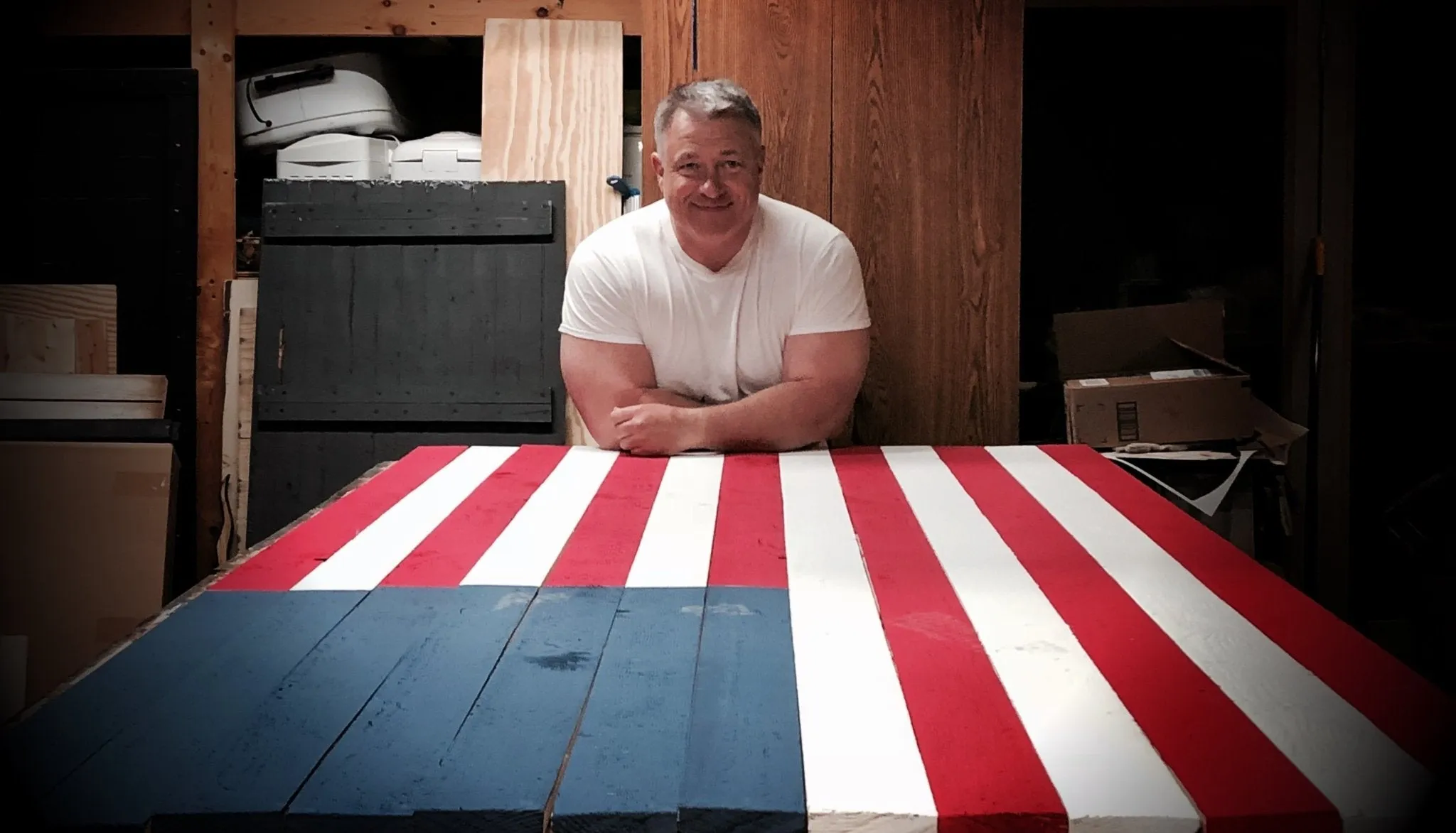 Oversized American Flag Sign