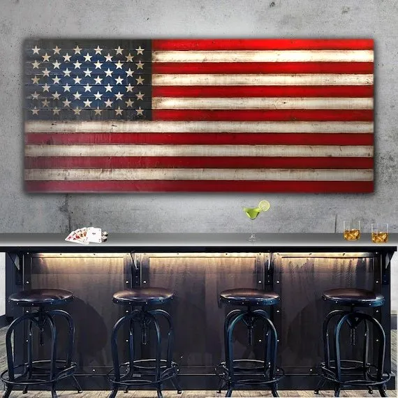 Oversized American Flag Sign
