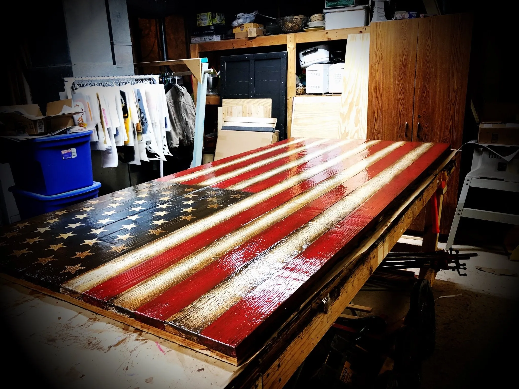 Oversized American Flag Sign