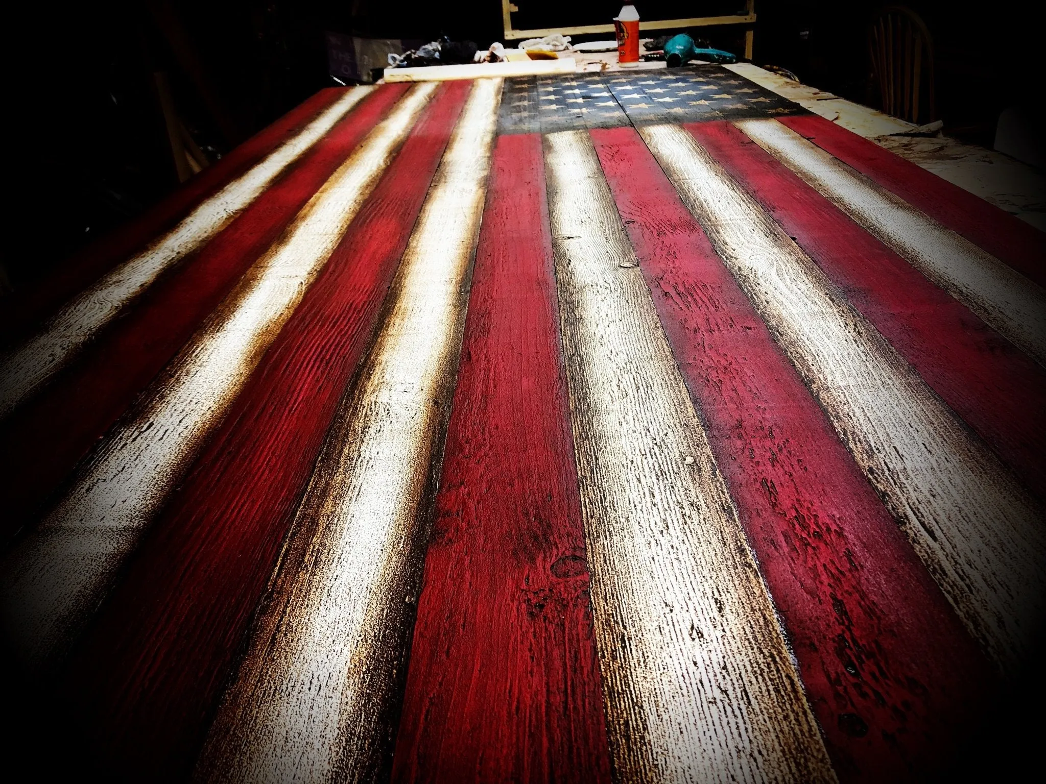 Oversized American Flag Sign