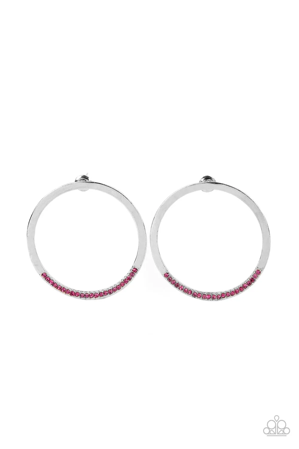 Paparazzi Spot On Opulence - Pink Post Earrings