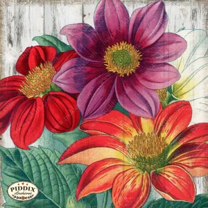 PDXC3840c -- Flowers on Distressed Wood