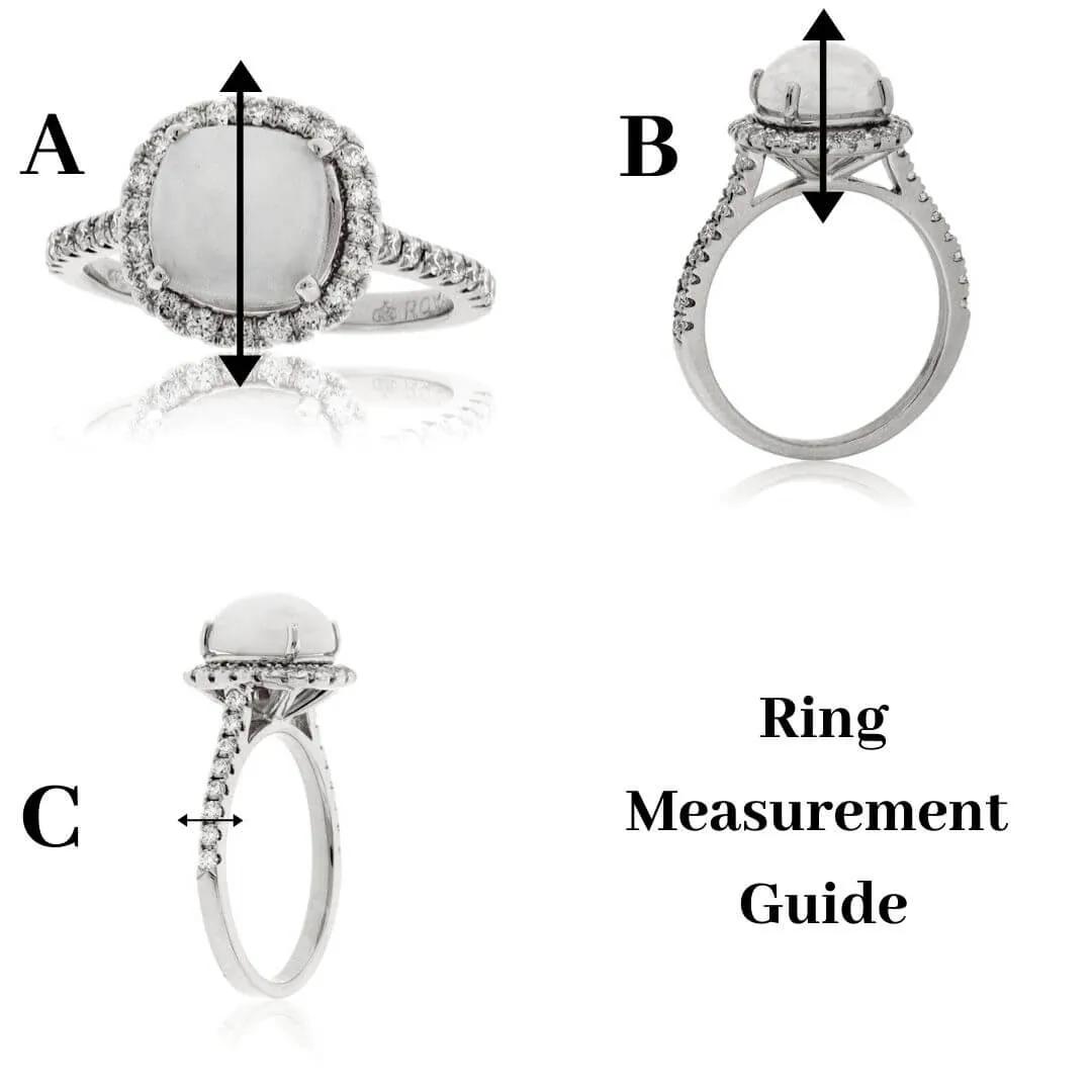 Pear-Shape Alexandrite & Diamond Halo Diamond Shank Ring