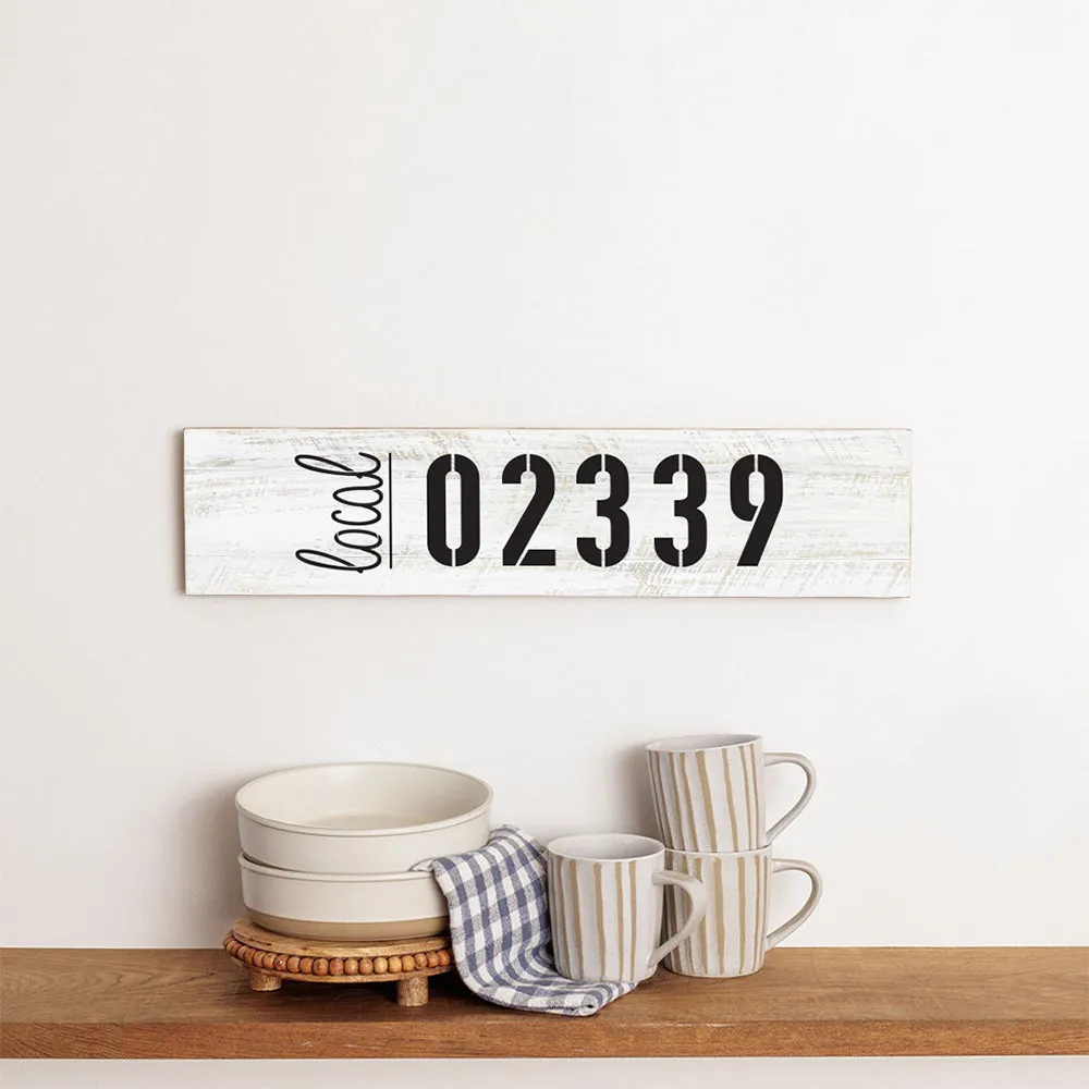 Personalized Local Zip Code Barn Wood Sign